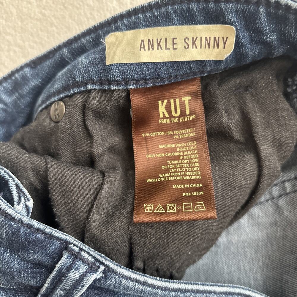 Kut from the‎ Kloth Womens Jeans Ankle Skinny Size 8 Medium Wash Stretch Denim - Picture 4 of 11